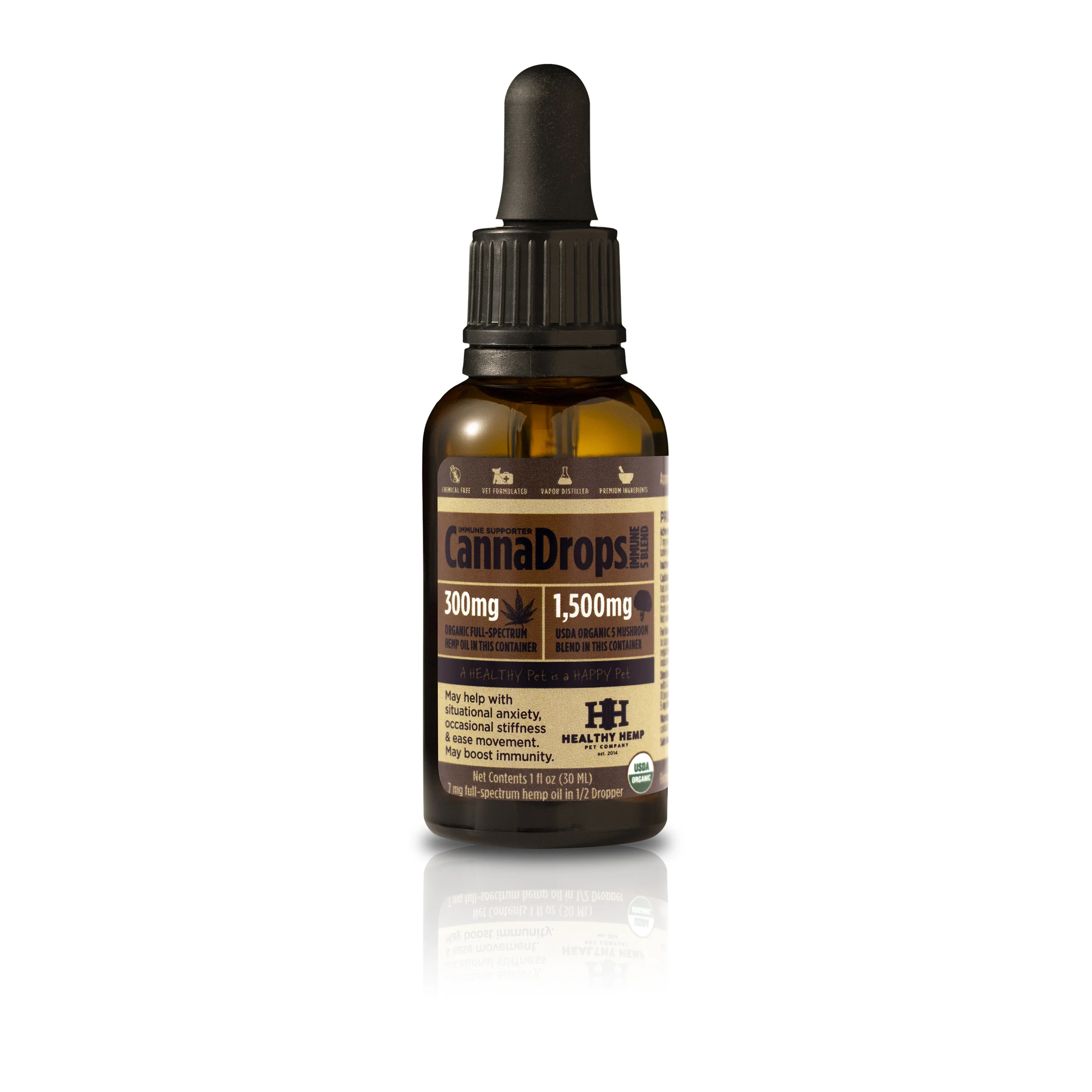 Healthy Hemp Pet CannaDrops Immune 5 Blend - Image 3