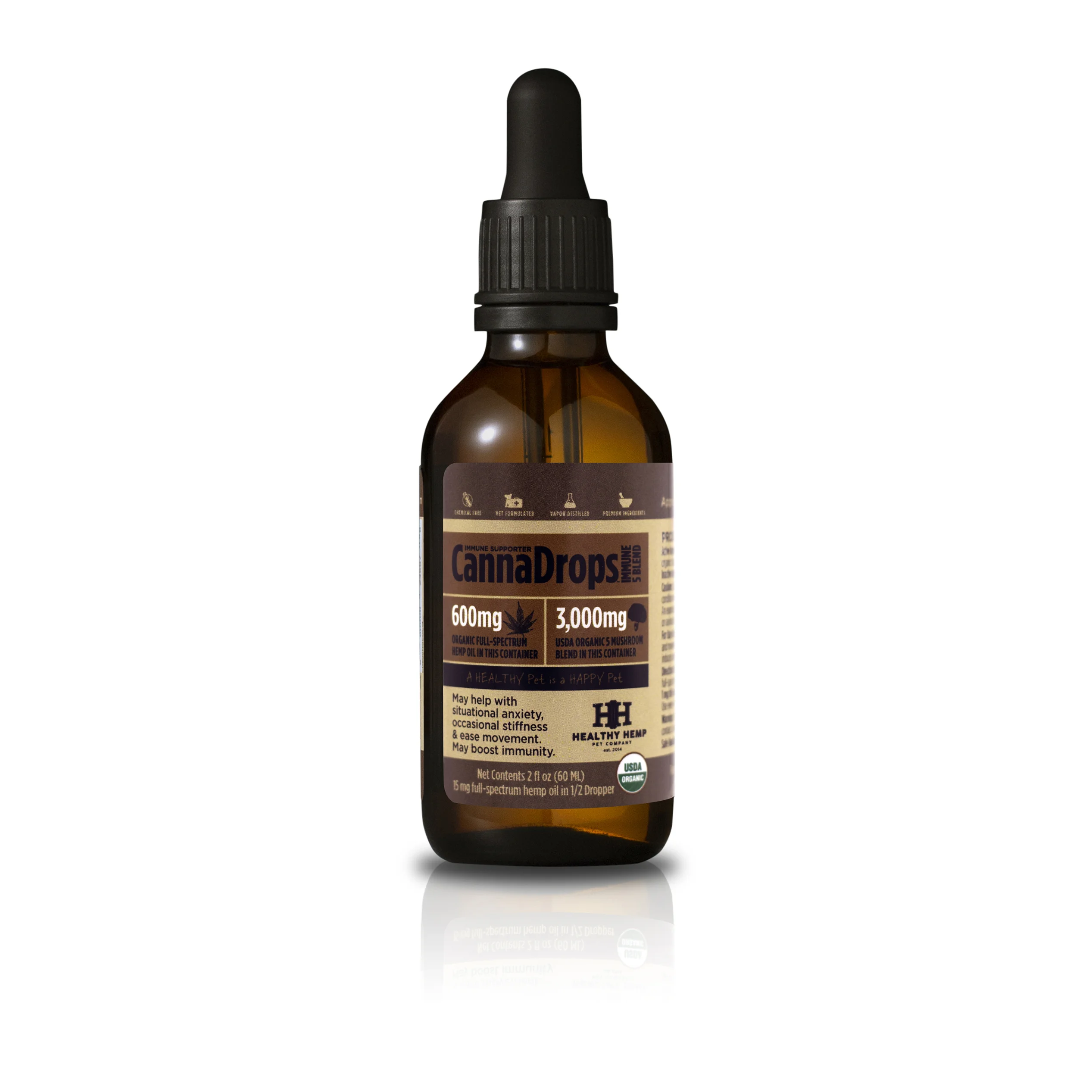 Healthy Hemp Pet CannaDrops Immune 5 Blend - Image 2
